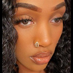 3 Way Nose Hoop Made Of Brass With Gold Plating 20g 8mm